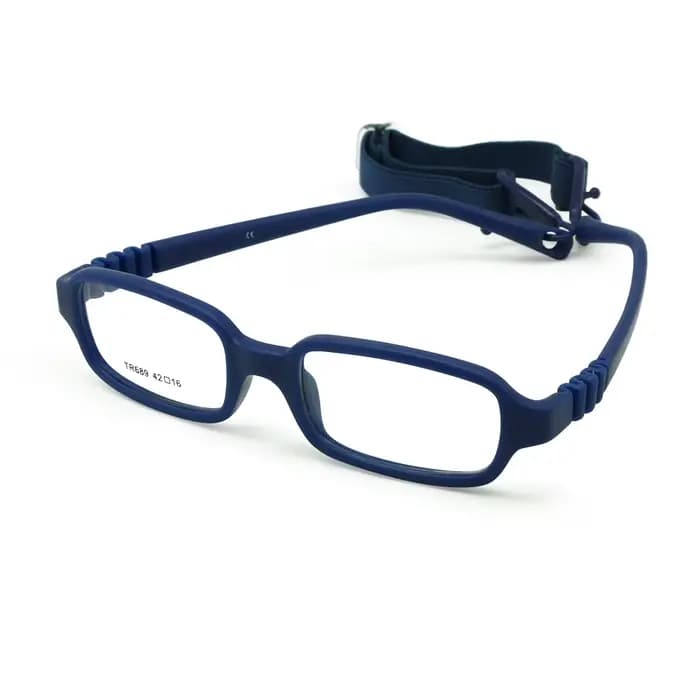 Lunettes pliables pour enfants, taille 42mm, avec cordon sans vis, monture de lunettes flexibles une