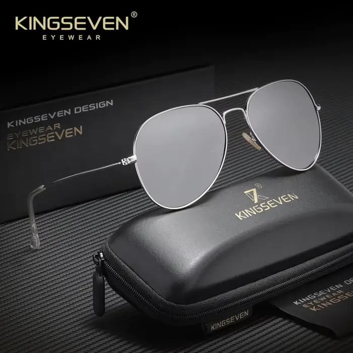 Lunettes de soleil KINGSEVEN classiques, légères, polarisées UV400, style aviateur, pour le cyclisme