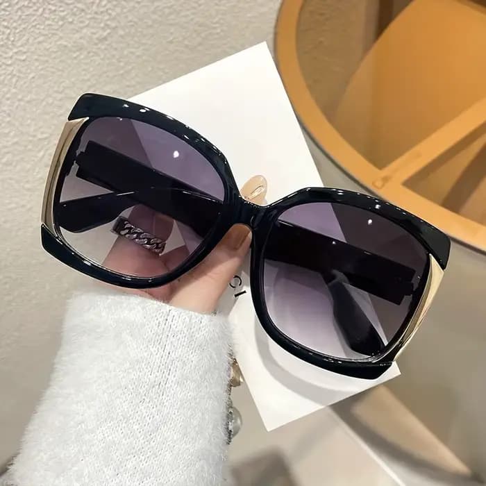 Lunettes de soleil carrées surdimensionnées pour femmes – Cadre PC antireflet et durable avec charni