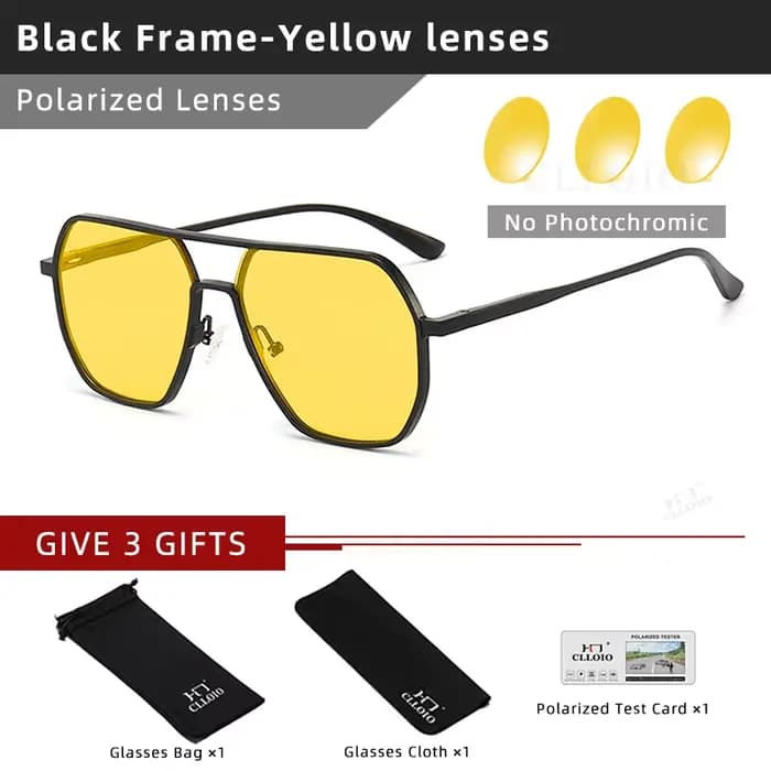 CLLOIO Anti-éblouissement jour nuit Vision lunettes hommes femmes polarisées conduite lunettes de so