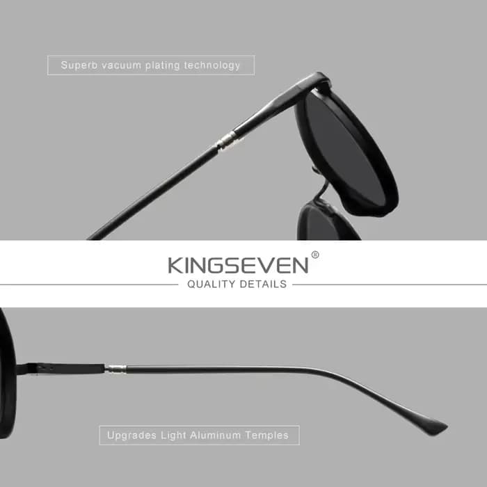 KINGSEVEN – lunettes de soleil polarisées UV400, monture ronde, style Vintage, pour hommes et femmes