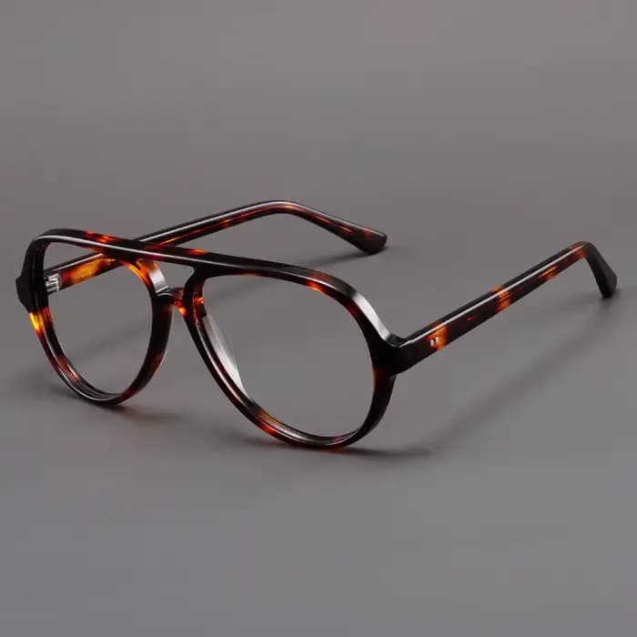 Lunettes de pilote en acétate à grande monture pour hommes, lunettes de Prescription personnalisées,