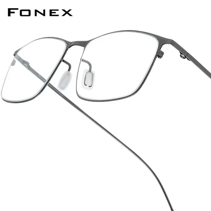 FONEX alliage lunettes cadre hommes montures à jante complète haut de gamme qualité lunettes carrées