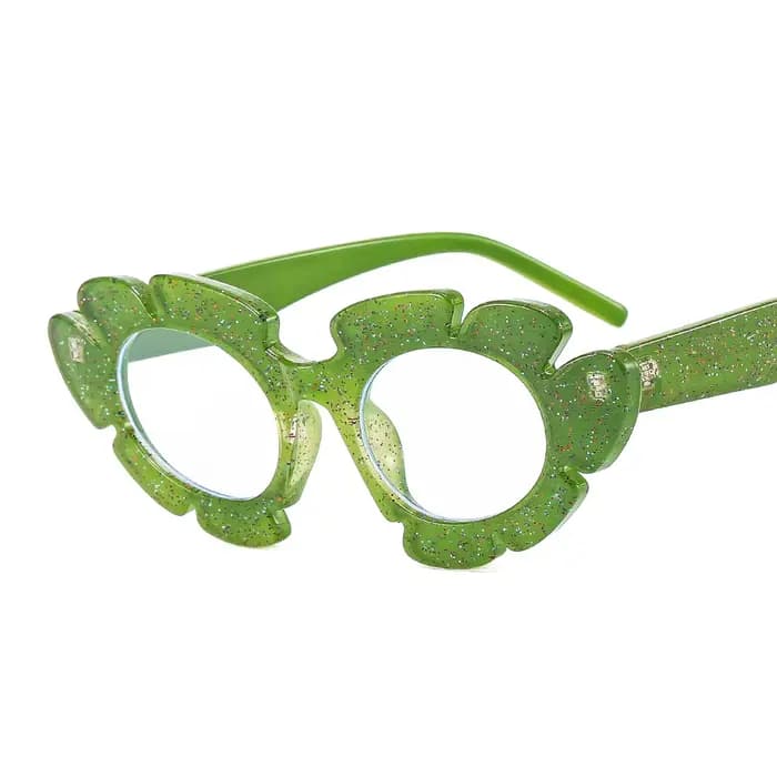 Lunettes anti-bleu colorées en forme de pétale pour femmes, belles montures, lunettes de délinquants