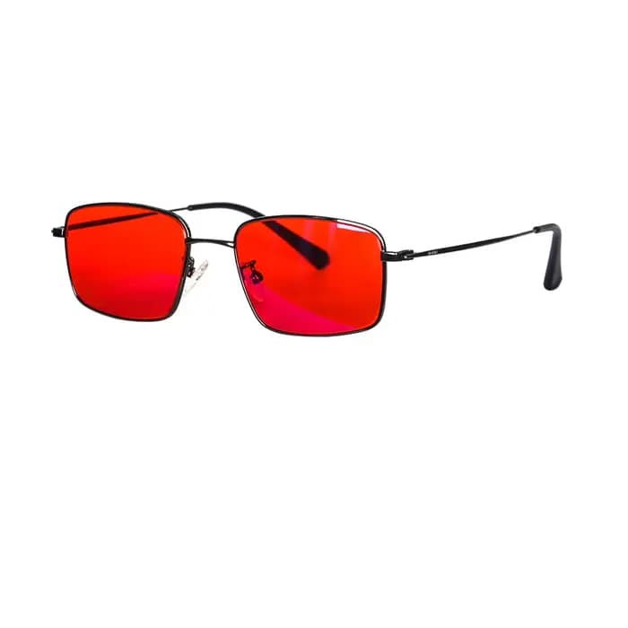 Lunettes de lumière bleue hommes lentille Orange lentille rouge lentille claire lunettes en métal pr