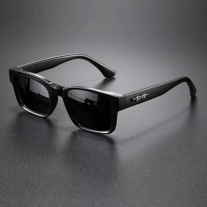 Lunettes de soleil rétro punk - Monture carrée protectrice, UV400 unisexe pour les aventures en plei