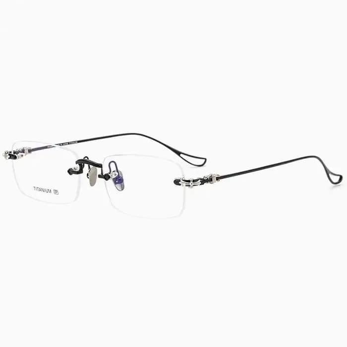 Eyeluyan lunettes sans monture hommes et femmes alliage de titane lunettes carrées cadre optique mod