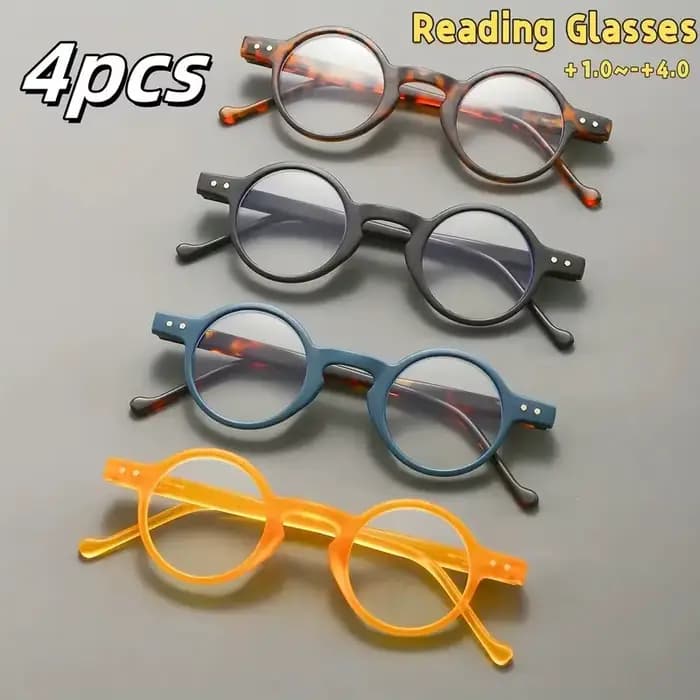 Lunettes de lecture unisexes à petite monture ronde, nouveau Style, rétro, motif Vintage Unique, ada