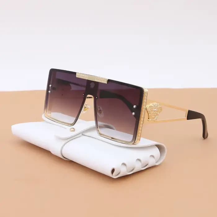 Nouvelle personnalité carré grandes lunettes De soleil Cool pour hommes femmes mode rétro luxe Desig