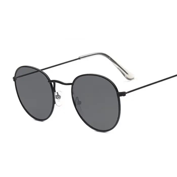 Lunettes de soleil rondes classiques Femme marque de mode Designer miroir en métal lunettes de solei