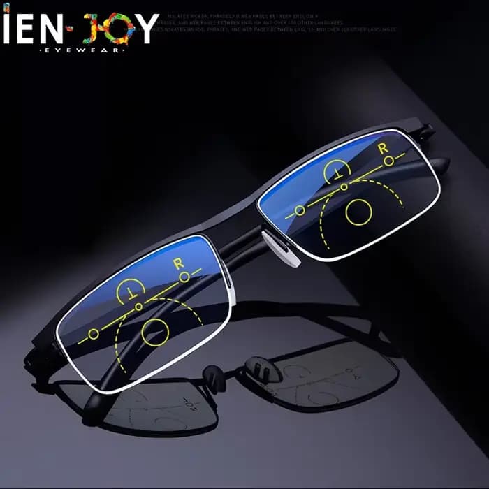 IENJOY – lunettes de lecture multifocales progressives intelligentes, demi-monture, double usage, An