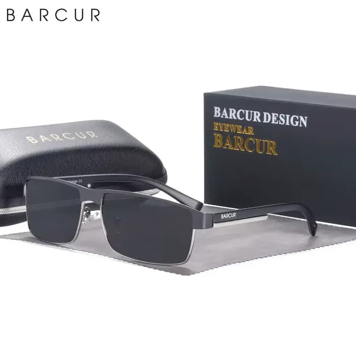 BARCUR Original Rectangle affaires lunettes De soleil pour hommes conduite randonnée sport lunettes