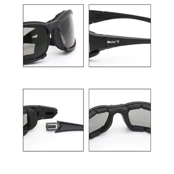 Daisy X7 lunettes polarisées tactiques lunettes militaires lunettes de soleil de l'armée avec 4 lent