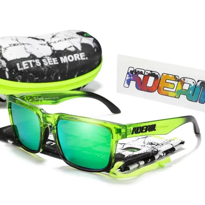KDEAM – lunettes de soleil polarisées pour homme et femme, carrées, décontractées, pour l'extérieur,