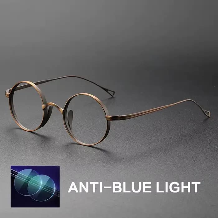 Dsnietp Vintage titane lunettes de lecture hommes rond photochromique Anti lumière bleue lunettes de