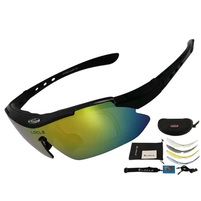 LOCLE lunettes de cyclisme UV400 lunettes de soleil de cyclisme polarisées hommes route vtt vélo lun