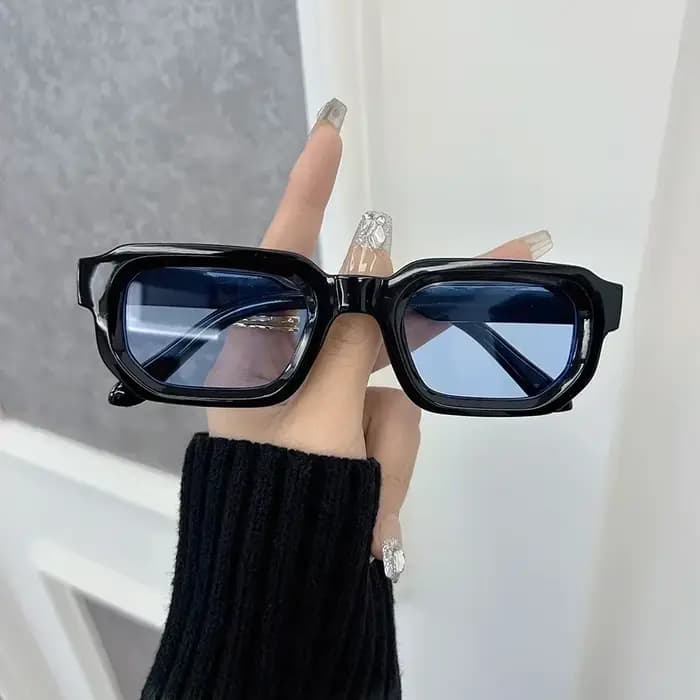 Luxueux Rectangle lunettes de soleil femmes hommes marque de mode concepteur décontracté lunettes de