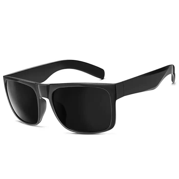 Maxjumovies-Lunettes de soleil carrées extra larges pour hommes, Big Head Dark Black, W8004