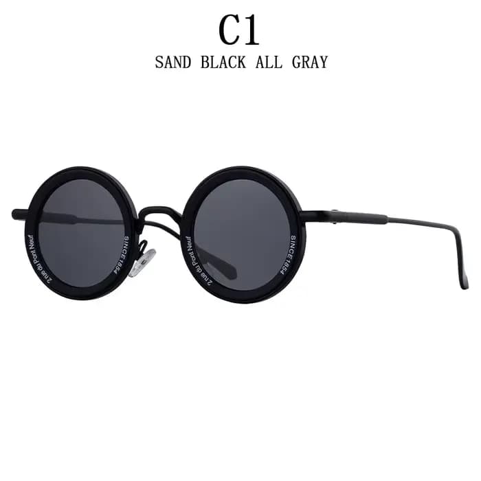 2025 Steampunk lunettes de soleil pour hommes mode ronde Punk lunettes de soleil vacances Oculos lun