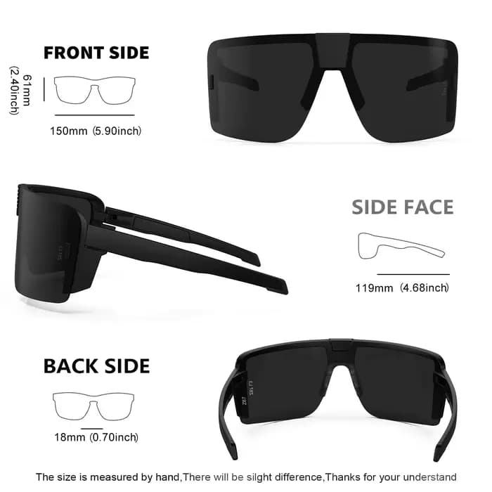 MAXJULI XXL taille Double Extra Large Z87 lunettes de soleil pour grandes têtes larges hommes femmes