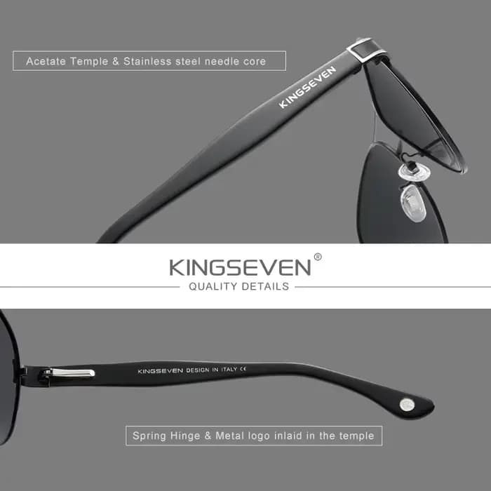 KINGSEVEN UV400 pilote lunettes de soleil hommes femmes polarisées UV400 mode crème solaire lunettes