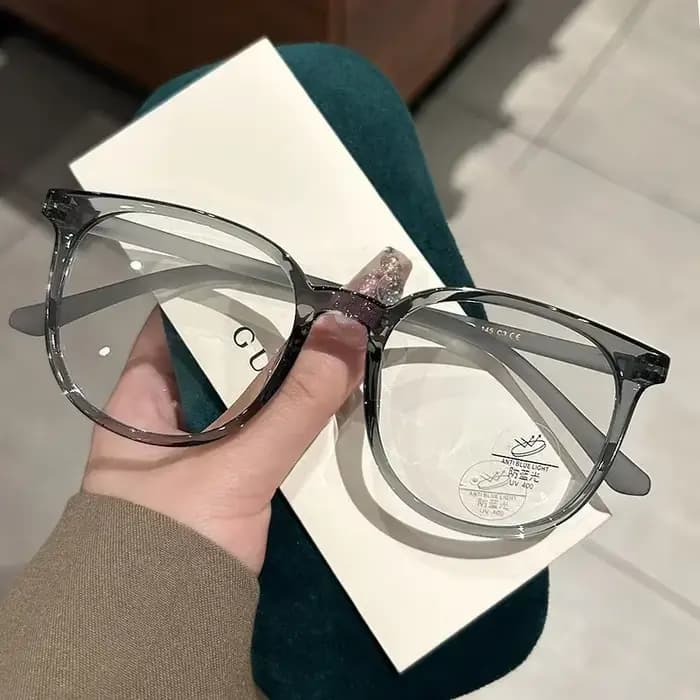 Lunettes ultralégères pour femmes, pour myopie, rondes, unisexes, lumière bleue, moins dioptrie, ver