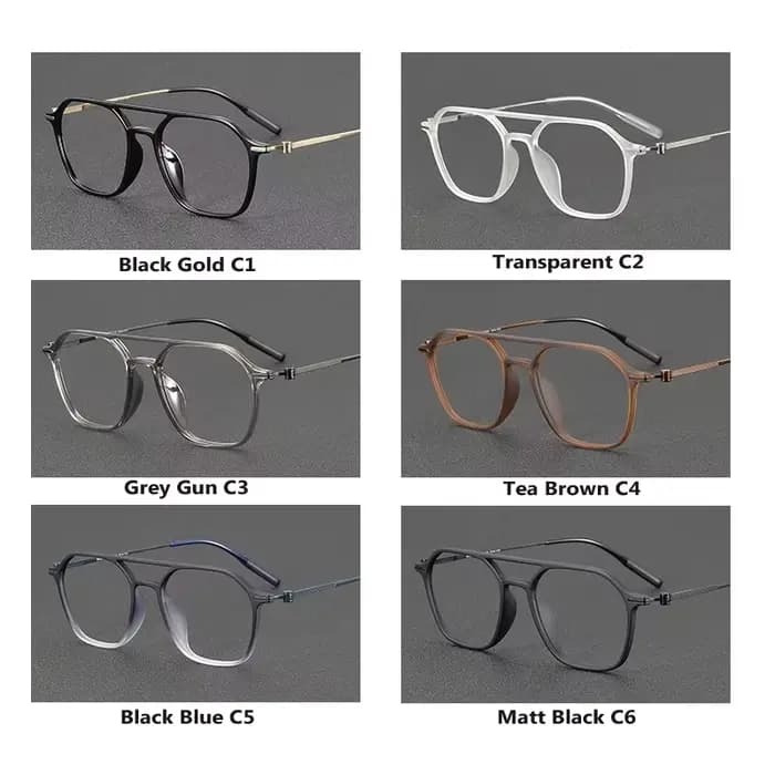 Monture de lunettes en titane 2025 acétate pour hommes et femmes, montures de lunettes carrées rétro