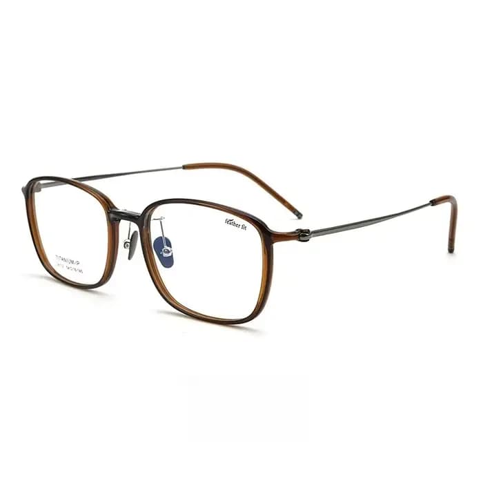 YIMARUILI Ultra-léger mode TR90 lunettes hommes pur titane décoration rétro rond optique Prescriptio
