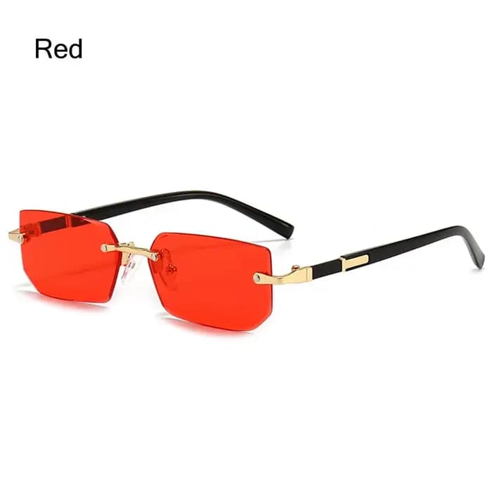 Lunettes de soleil rectangulaires sans monture pour hommes et femmes, lunettes de soleil sans montur