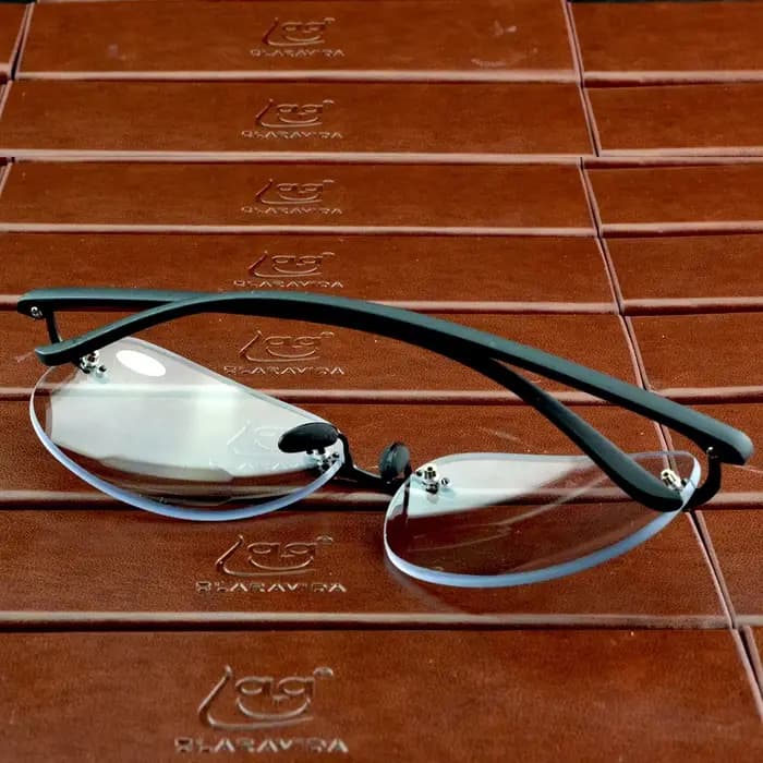 NOMANOV Lunettes de soleil photochromiques sans monture de style spatial Lunettes de lecture bifocal