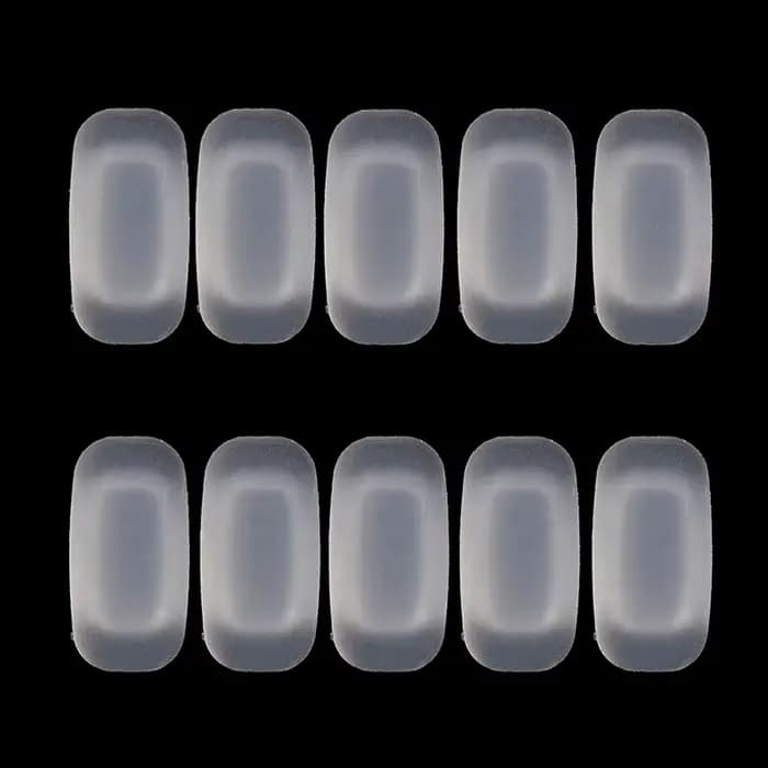 50/25/5 paires de coussinets de nez en silicone pour lunettes de vue et de soleil, souples, rectangu