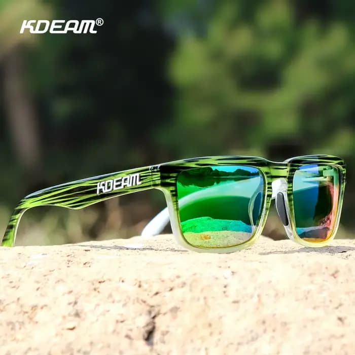 KDEAM-Lunettes de soleil carrées polarisées classiques pour hommes, pêche, taille unisexe avec embal