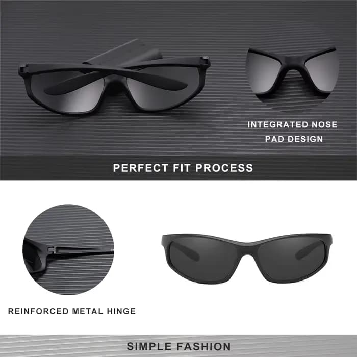 Lunettes de soleil polarisées KINGSEVEN pour le cyclisme, grande monture, lunettes de soleil pour ho