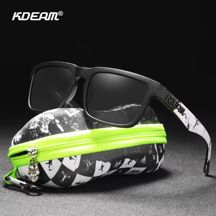 KDEAM-Lunettes de soleil polarisées pour hommes, verres de protection UV400, tout noir, conduite, pê