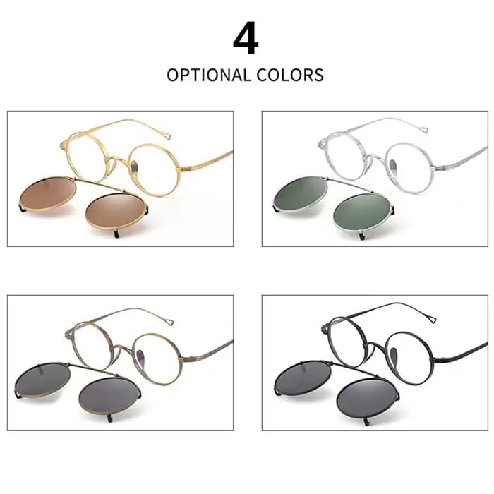 Lunettes de soleil polarisées en titane de haute qualité, à Clip, pour la conduite, monture pour hom
