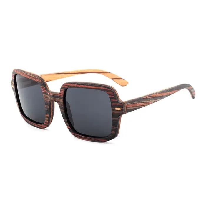 Lunettes de soleil polarisées en bois de burl léger pour hommes et femmes, à la mode, à grande montu