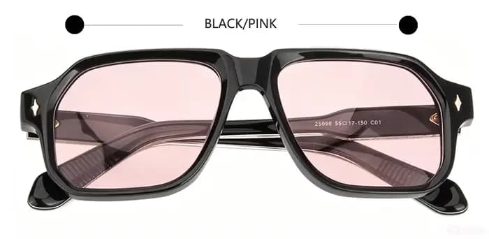 Lunettes de soleil de luxe pour homme, style aviateur, en acétate épais, monture à double pont épais