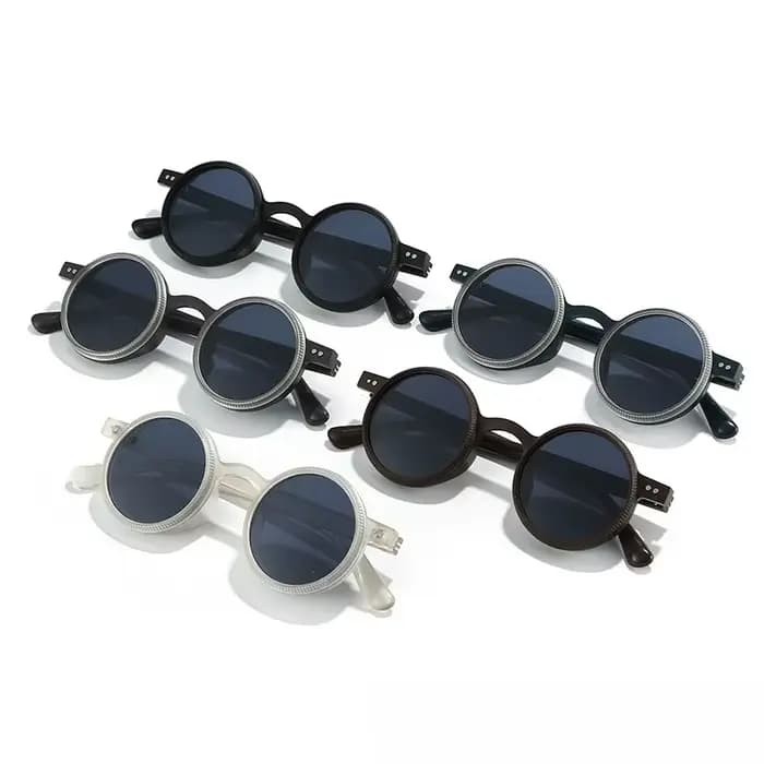 360 ° Lunettes de soleil rotatives réglables, monture ronde, polarisées, pour l'extérieur, résista