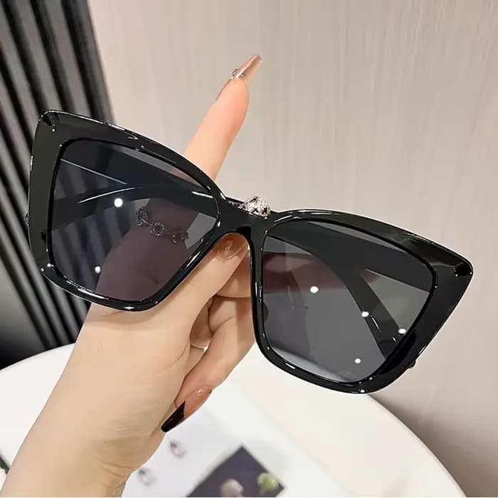 Lunettes de soleil tendance pour femmes, monture carrée surdimensionnée, protection UV, style rétro