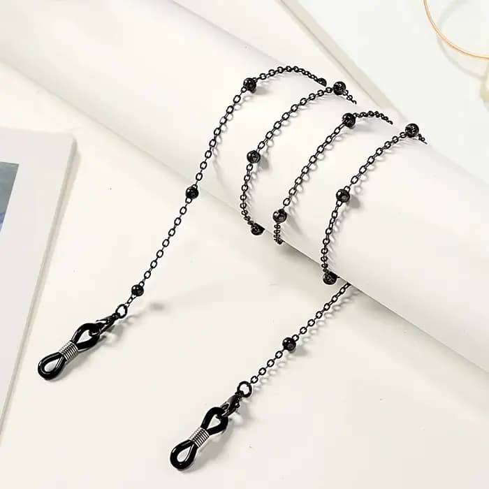 Chaîne de lunettes en perles pour femmes, perles suspendues, sangle de masque, collier fait à la mai