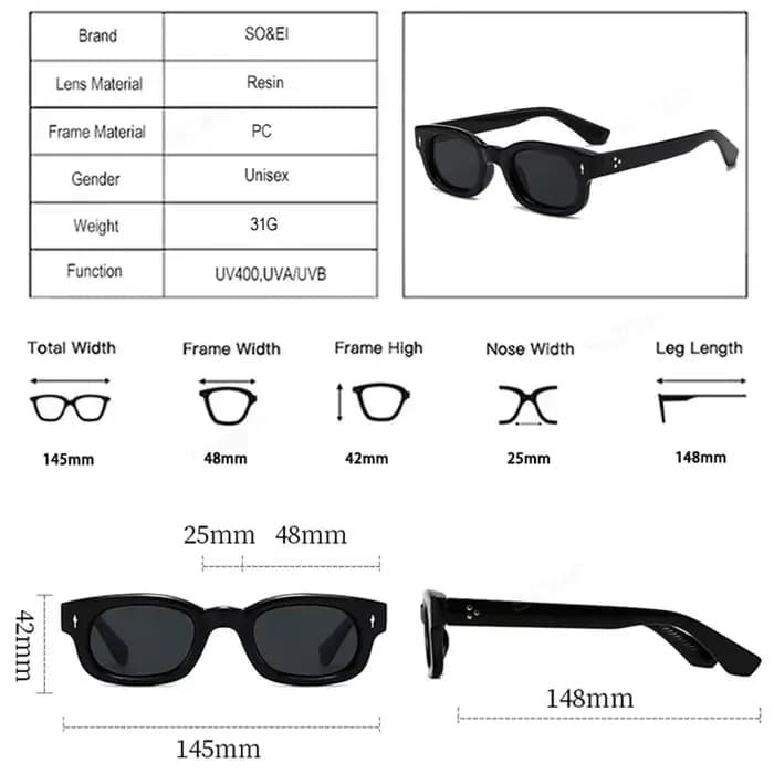 SO & EI rétro petit carré couleur bonbon lunettes de soleil femmes mode tendance Rivets hommes léopa