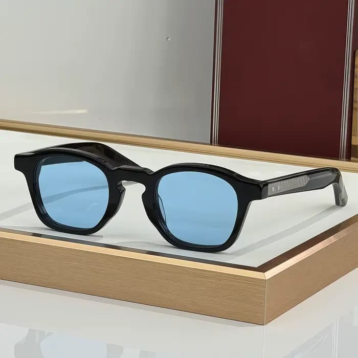 Lunettes de soleil carrées artisanales JMM ZEPHIRIN EPOXY pour homme, fabriquées au Japon, UV400, en