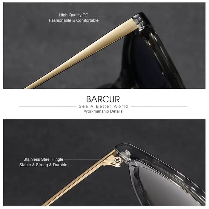 BARCUR – lunettes de soleil polarisées classiques pour hommes et femmes, essentielles pour la condui