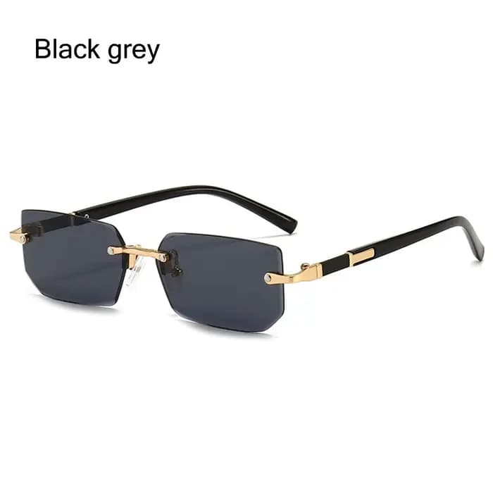 Lunettes de soleil rectangulaires sans monture pour hommes et femmes, lunettes de soleil sans montur