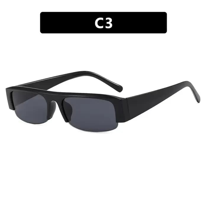 Lunettes de soleil en plastique tendance pour femmes, demi-montures de marque de créateur, style vin