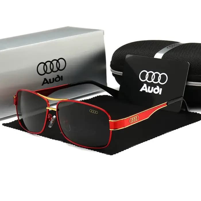 Audi UV400 lunettes de soleil rectangulaires polarisées lunettes pour hommes femmes conduite moto lu