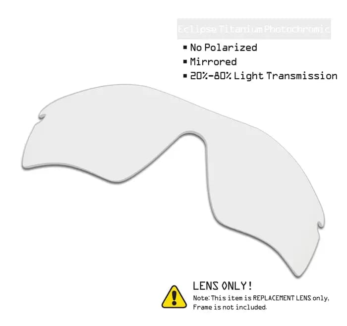 SmartVLT – lentilles de remplacement pour lunettes de soleil Oakley Radar Path, Eclipse Titanium pho