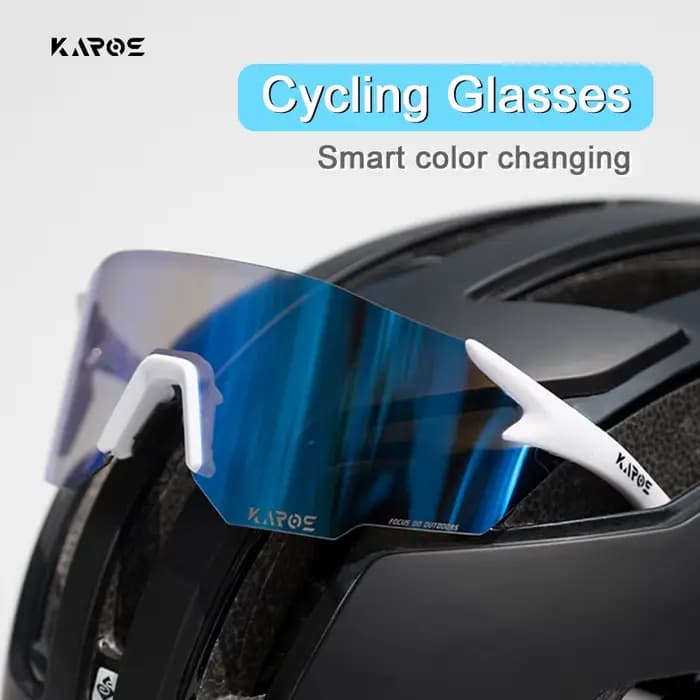 KAROS lunettes de cyclisme photochromiques pour vtt vélo de route UV400 lentille adaptative Anti-bué
