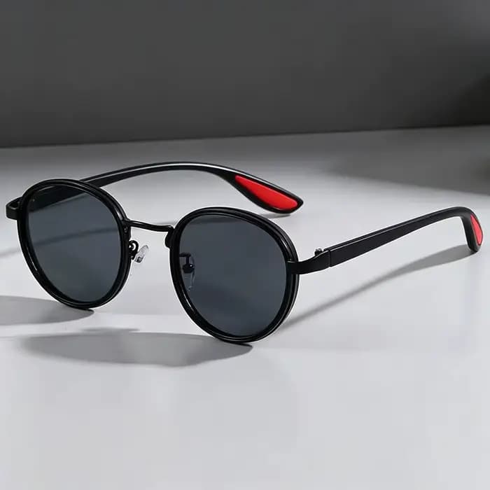 Lunettes de soleil ovales rétro pour hommes, monture en métal, protection UV tendance, accessoires s