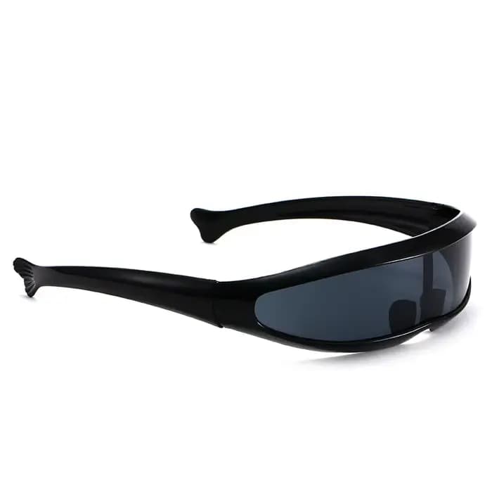 Lunettes de soleil futuristes à visière cyclope étroite pour hommes, lunettes laser, UV400, lentille